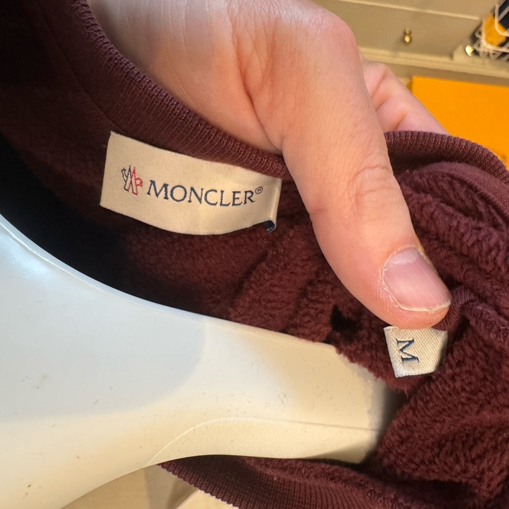 Moncler Maroon Crewneck Top - Picture 8 of 8